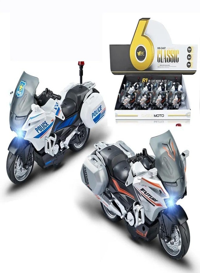 Funspark Pull-Back Vehicles Alloy Simulation Superbike with Lights and Sound Also for Car Dashboard, Kids, and Adults Diecast Motorcycle Toy Bike Scale Model - Image 4